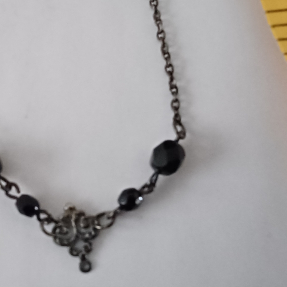 Elegant Black Beaded Necklace